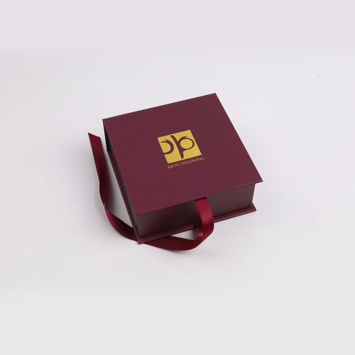 flip jewelry paper box with ribbon