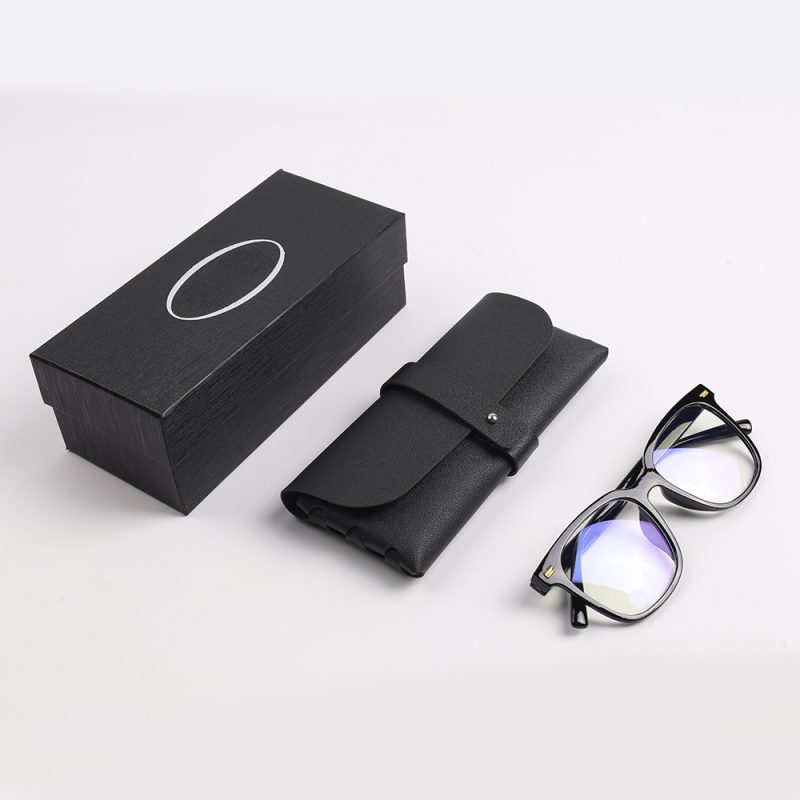 Custom black glasses packaging