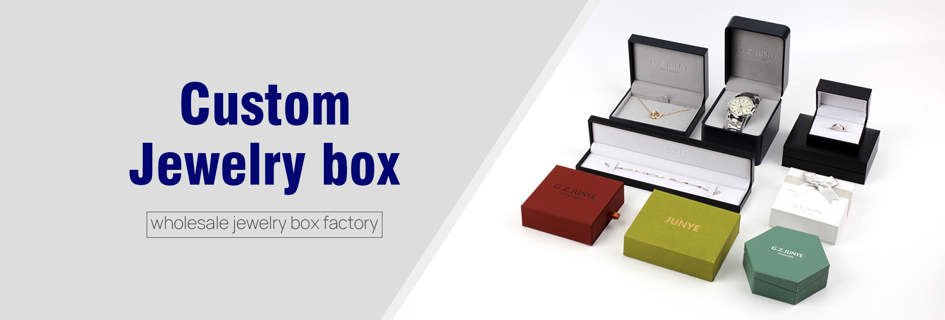 Custom jewelry packaging boxes banner