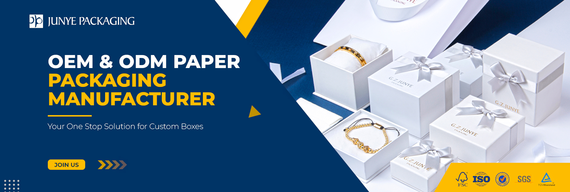 Custom paper packaging and printing banner - Junye Packaging factory